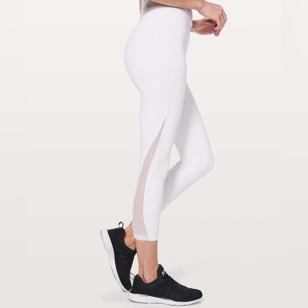 Lululemon Train Times Pant Legging 25” White Size 6 | Retired 2018 Rare Edition